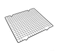 Grille à pain en acier inoxydable avec pieds surélevés pour plus de stabilité, grille en maille métallique anti-goutte compatible avec la cuisson au four, le gril et le rôtissage (C)