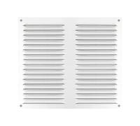 Grille à persiennes fixes avec moustiquaire Eoliance Habitat blanche 200mm x 200mm