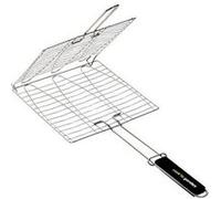 Cook'in Garden - Grille Barbecue Spéciale Poisson, Dimensions 27 x 18 cm, Acier Galvanisé Résistant, Manche Soft Touch Ergonomique, Compatible Multi-Marques