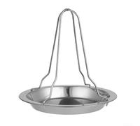 Grille à rôtir en acier inoxydable pour barbecue en plein air et camping, base large et supports solides offrant stabilité et réduction des risques de déversement d'huile chaude