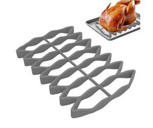 Grille à rôtir en silicone - Grille de four antiadhésive haute température pour poulet, poisson et dinde | Grille de vidange d'huile et grille de refroidissement pour pizza, gâteau et légumes