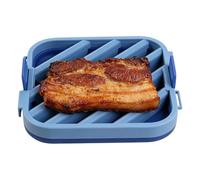 Grille à rôtir en silicone - Plaque de cuisson pour friteuse à air comprimé avec vidange d'huile - Grille à rôtir en silicone pour four | Pour bacon de 20,3 à 25,4 cm