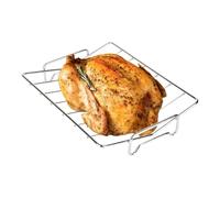 Grille À Rôtir - Grille En Forme De V, Accessoires De Gril Antiadhésifs En Acier Inoxydable | Côte De Cuisson De Poulet En Métal, Pour Four, Grillades, Camping, Extérieur, Intérieur, Barbecue, Cuisine