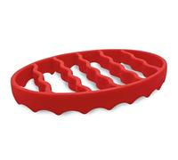 Grille à rôtir ovale en silicone résistante à la chaleur - Rouge, pour four et autocuiseur