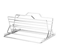 Grille à rôtir pliable en acier inoxydable pour rôtir la dinde, et la viande, s'adapte à la plupart des poêles à rôtir