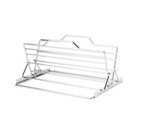 Grille à rôtir réglable en acier inoxydable pour four et grillades - Support de cuisson pliable pour poulet - Fournitures de barbecue