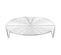 Grille à Vapeur en Acier Inoxydable 24x4cm pour Autocuiseur, Trépied | Argenté, Structure Triangulaire à Trois Pieds, Résistante à Rouille et Facile à Nettoyer, Cuisine