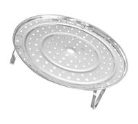 Grille à Vapeur Ronde en Acier Inoxydable 18cm, Support | Amovible, Compatible Cuisson et Four, Pieds Détachables, Argenté, Lavable au Lave-vaisselle, Finition Moderne