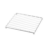 Grille à vapeur | Support robuste | Passe au lave-vaisselle - Dessous de plat carré/rond pour casseroles chaudes, poêles - Tapis de vaisselle, protecteur de table en métal anti-brûlure, coussinets