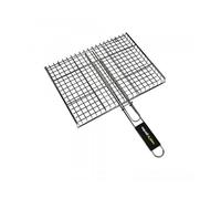 Grille Acier Refermable Pour Barbecue Charbon - Cook'in Garden - Grille rectangulaire - 40 x 30 cm - Manche Soft Touch