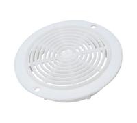 Grille aération blanche et ronde diamètre 78 mm en plastique
