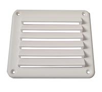 Grille Aération Carrée en Plastique 140 x 125 mm Blanche Epaisseur 4mm