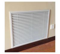 grille aeration Couvercle de grille d'aération en aluminium, couvre-radiateurs 12, 14, 16, 32, 34, 36, 38, 46 et 48 pouces pour la maison, couvre-conduit CVC blanc(14x20in/35.6x50.8cm)