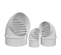 Grille aeration exterieur, grille de ventilation, Capuchon D'échappement Mural Extérieur De Hotte En PVC, Évent De Hotte De Cuisine, Sortie D’air Prise Murale(200mm/7.9inch)