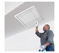 grille aeration Grille d'aération carrée en aluminium, grille décorative for plafond de maison, dimensions personnalisables, ventilation blanche(55x76cm/22x30in)