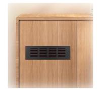 Grille Aeration Grille de remplacement pour évents de placard rectangulaires, Couvercles décoratifs d'évents de reprise d'air, Déflecteur de porte d'évacuation d'air Noir Blanc(Black,3 4/9x8 2/3 in(9x