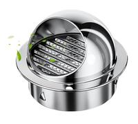 Grille Aeration Grille De Ventilation Hotte 50mm 80mm 90mm 110mm 150mm 200mm 300mm Prise D’air Sphérique Grille, Mural Bouches D'aération, Robuste Et Résistant Aux Intempéries(ID 60mm)