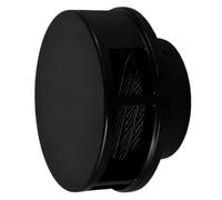 Grille Aeration Hotte Aspirante Encastrable, Sèche-Linge, Grille de ventilation Capot de Sortie d'air Prise Murale avec persiennes inclinées, Air Entrant Air évacué(Noir,80mm/3.1inch)