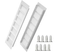 Grille Aeration Rectangulaire，Grille D’aération En Aluminium À Encastrer, Hotte Grilles Aeration, Pour Ventilation Placards Et Chambres(80mm*1000mm/3in*39in)