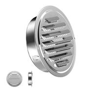 Grille Aeration Reglable pour Conduit, 70-200mm Grille Aeration Ronde Inox 304, Grille Ventilation Extérieure Intérieure avec pour Camping-Car(70mm/2.8in)