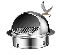 Grille Aeration Rond, Grille de Ventilation Mur, Bouche Aération en Acier Inoxydable, Ø50mm/80mm/190mm, Grilles D'évacuation D'air avec Protection Contre Les Insectes, pour Extérieur(90mm(3.5inch))