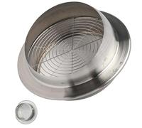 Grille Aeration, Ronde Grilles Ventilation Hotte, Air Entrant air évacué pour murs extérieurs, Conduits d'Échappement, Résistant aux Intempéries/évite que le vent ou la pluie(160mm/6.3inch)