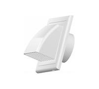 Awenta Hotte aspirante blanc 10 cm avec housse de pluie, housse de conduit d'aération pour sèche-linge extérieur, bouchon d'échappement 190 x 190 mm