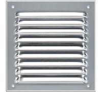 Lacor Grille d'aération métallique persienne aluminium anodisé avec moustiquaire 150x150 mm