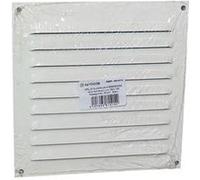 AUTOGYRE - Grille alu à persiennes - avec moustiquaire - 150x150 - blanc