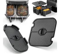 Grille Anti Projection Air Fryer pour Philips 3000-5000 Double Panier 9L | 2 Pièces Silicone Protection Anti Éclaboussures, Accessoires Air Fryer, pour Philips NA350/ NA550 9L (3L/6L), Réutilisable