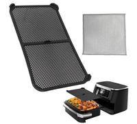 Grille Anti Projection pour Air Fryer Ninja 10,4 L AF500EU, Grille Anti Eclaboussure pour Air Fryer Ninja, Silicone Air Fryer Accessoires, Efficacement les éclaboussures de Graisse (noir J345A-Z1)