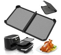 Grille Anti Projection pour Air Fryer Ninja 10,4 L AF500EU, Réutilisable Silicone Air Fryer Accessoires Protections Anti-Éclaboussures, Efficacement Les éclaboussures de Graisse, Facile à Nettoyer (B)