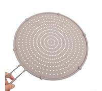 Grille Anti-Projections Silicone Résistant 250°C | Maille fine graisse, vapeur s'échappe, manche acier inoxydable, poignées sûres, 30cm diamètre