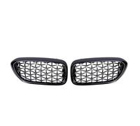 Grille Avant Calandre Avant De Course Meteor Diamond Star, 2 Pièces, Pour BMW Série 5 G30 G31 G38 520i 530i 540i 2018 2019(Black Silver)