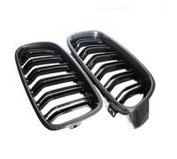 Grille Avant Calandre Avant De Voiture Pour BMW Série 3 F30 F31 F35 2011-2019 Calandre Sport Avant De Course Noir Brillant À Double Lamelles(Look de carbone)