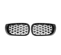 Grille Avant Calandres Avant De Course Pour BMW Série 3 E46 325i 4 Portes 2002-2004, Calandres Supérieures Style Diamant, Style Simple Ligne Brillante(Diamond-Glossy Black)