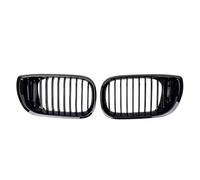 Grille Avant Calandres Avant De Course Pour BMW Série 3 E46 325i 4 Portes 2002-2004, Calandres Supérieures Style Diamant, Style Simple Ligne Brillante(Single-Glossy Black)