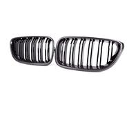 Grille Avant Grilles Course Fiber Carbone F22+Matériau ABS Pour BMW Série 2 F23 F87() Coupé Cabriolet 2013-2020 Calandre Pare-chocs Avant(2 Slat)