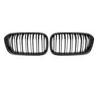 Grille Avant Grilles Pare-chocs Avant Voiture Grille Course Rein Pour BMW Série 1 F20 F21 LCI 120i 2016 2017 Grille Remplacement À Double Latte(Matte Black)