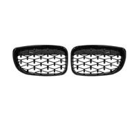 Grille Avant Pour BMW E81 E82 E87 E88 128I 130I 135I Série 1 07-11 Grilles De Pare-chocs Avant En Diamant Grille De Course Grille Argentée(Noir)