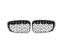 Grille Avant Pour BMW E81 E82 E87 E88 128I Calandre Radiateur | 130I 135I 1 Série 2007-2011 Voiture Diamant Gril Avant Rein Pare-chocs Grilles Course Argent Grille(Argent)