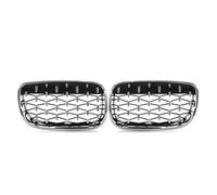 Grille Avant Pour BMW Pour X5 Pour E70 Pour X6 Pour E71 2007-2014 Chrome Diamant Avant Grilles Rein Diamants Style Supérieur Calandre Voiture(Diamond Silvery)