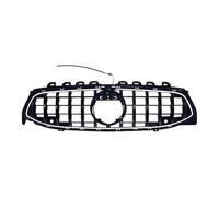Grille Avant Pour Mercedes Pour Benz Pour W177 2019 2020 2021 2022 2023 GT Ligne Verticale LED Lueur Calandre Noir Brillant ABS Calandre Voiture