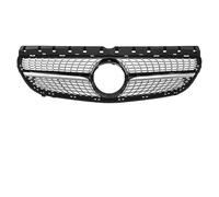 Grille Avant Pour Mercedes Pour Benz Pour W246 B180 B250 2015-2019 Chrome Argent Diamants Style Calandre Avant GTR Racing Grille De Calandre(Diamond-Chrome Black)