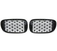 Grille Avant Une Paire Pour BMW Série 7 G11 G12 2016-2020 Calandre Avant Style Diamant Grilles Course Accessoires Remplacement(Noir brillant)