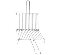 Grille barbecue - 2450 - étamée - 45 x 50 cm - double volets pour feu de bois/charbon