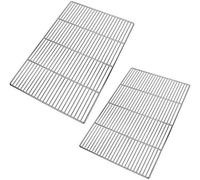 Grille Barbecue 32.5x53 cm (2 packs), filet de remplacement pour barbecue en acier inoxydable, grille de cuisson multifonctionnelle pour barbecue