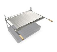 Grille barbecue avec récupérateur graisse 60x40 pour crémaillères (grille seule)