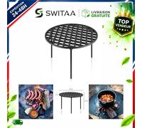 Grille barbecue fonte 30 cm avec 3 pieds support four hollandais GPR5