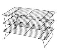 Grille Barbecue Grille de cuisson antiadhésive en acier inoxydable for gâteaux, grille refroidissement for four, cuisine, pizza, pain, biscuits, étagère for barbecue(Pink)